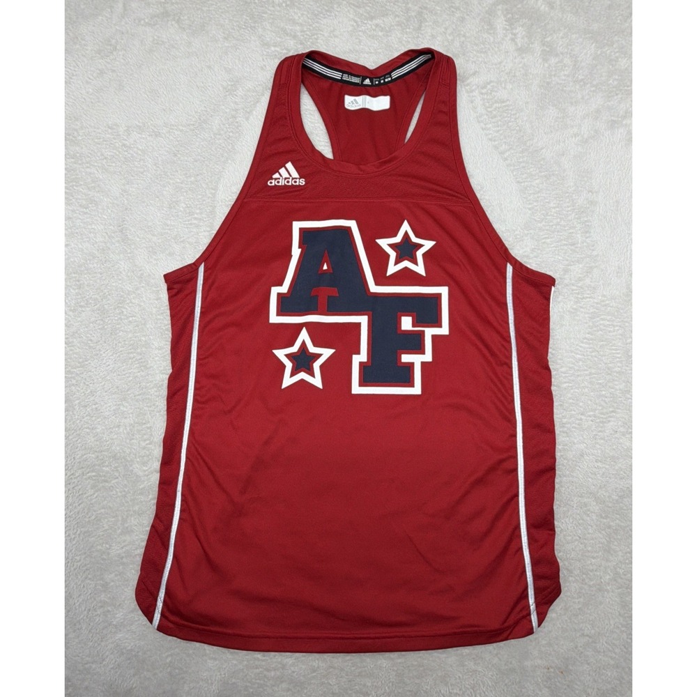 Adidas Women's Size Small Red Climacool Jersey "AF" Stars 100% Polyester Sports